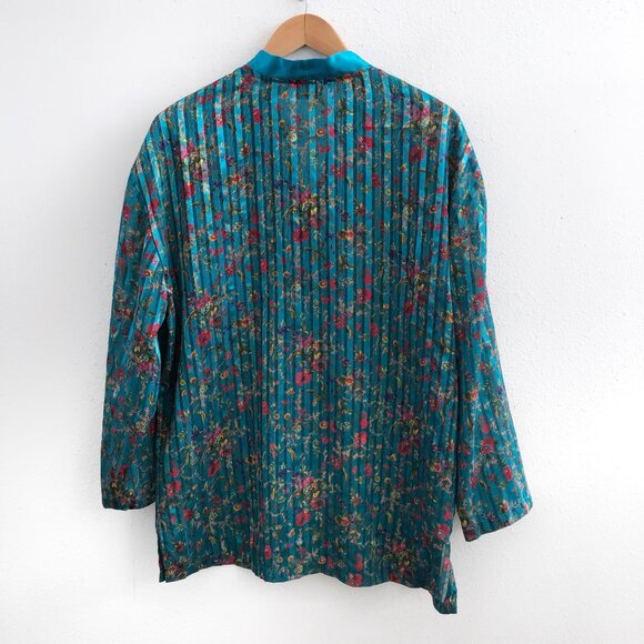 Victoria's Secret Teal Floral Robe - Picture 2 of 7